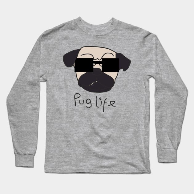 Pug Life Thug Life Long Sleeve T-Shirt by animalplanet